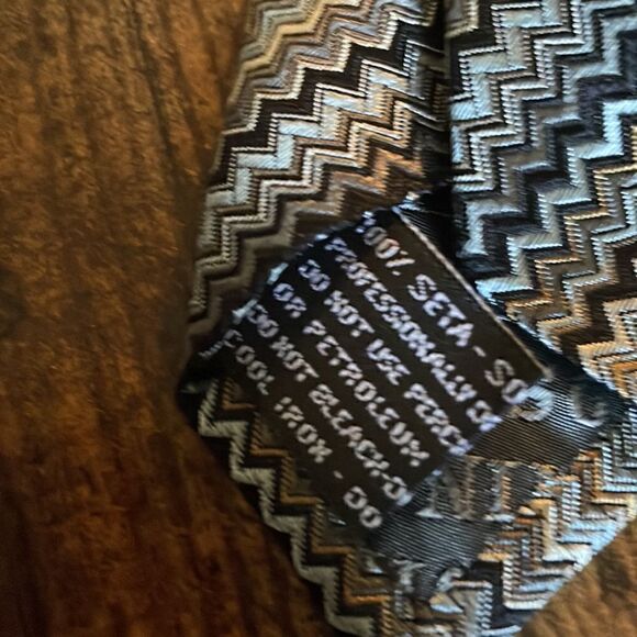 Vintage Missoni Silk Signature Skini zigzag Tie/ made in Italy - Picture 4 of 6